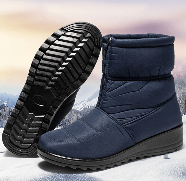 Womens Platform Waterproof Snow Boots Warm Plush Winter Ankle Shoes 6.57 Us blue