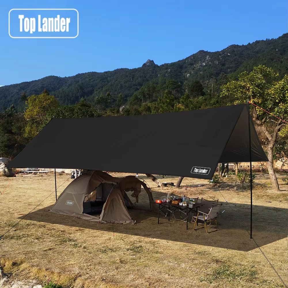 Oxford OmniShield 13 Ft 1 In X 19 Ft 8 In. Waterproof Tarp Large Sun Shelter And Camping Canopy yl With 7 Ft 10 In Pole