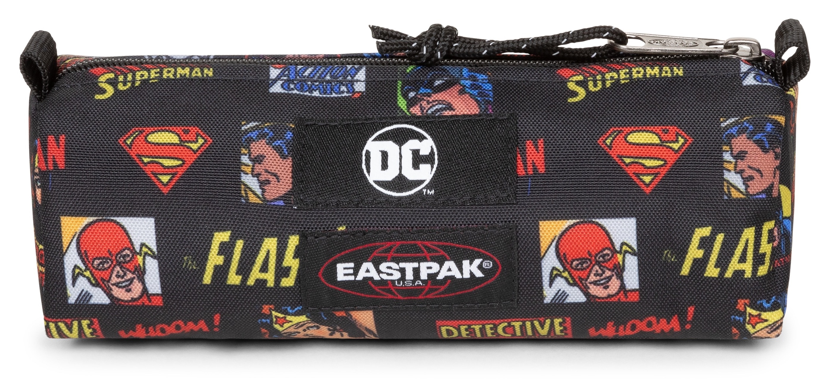 Schreibgeräteetui EASTPAK "BENCHMARK SINGLE", Kinder, dc icons, Polyester, Schreibgeräteetuis, mit Label vorne