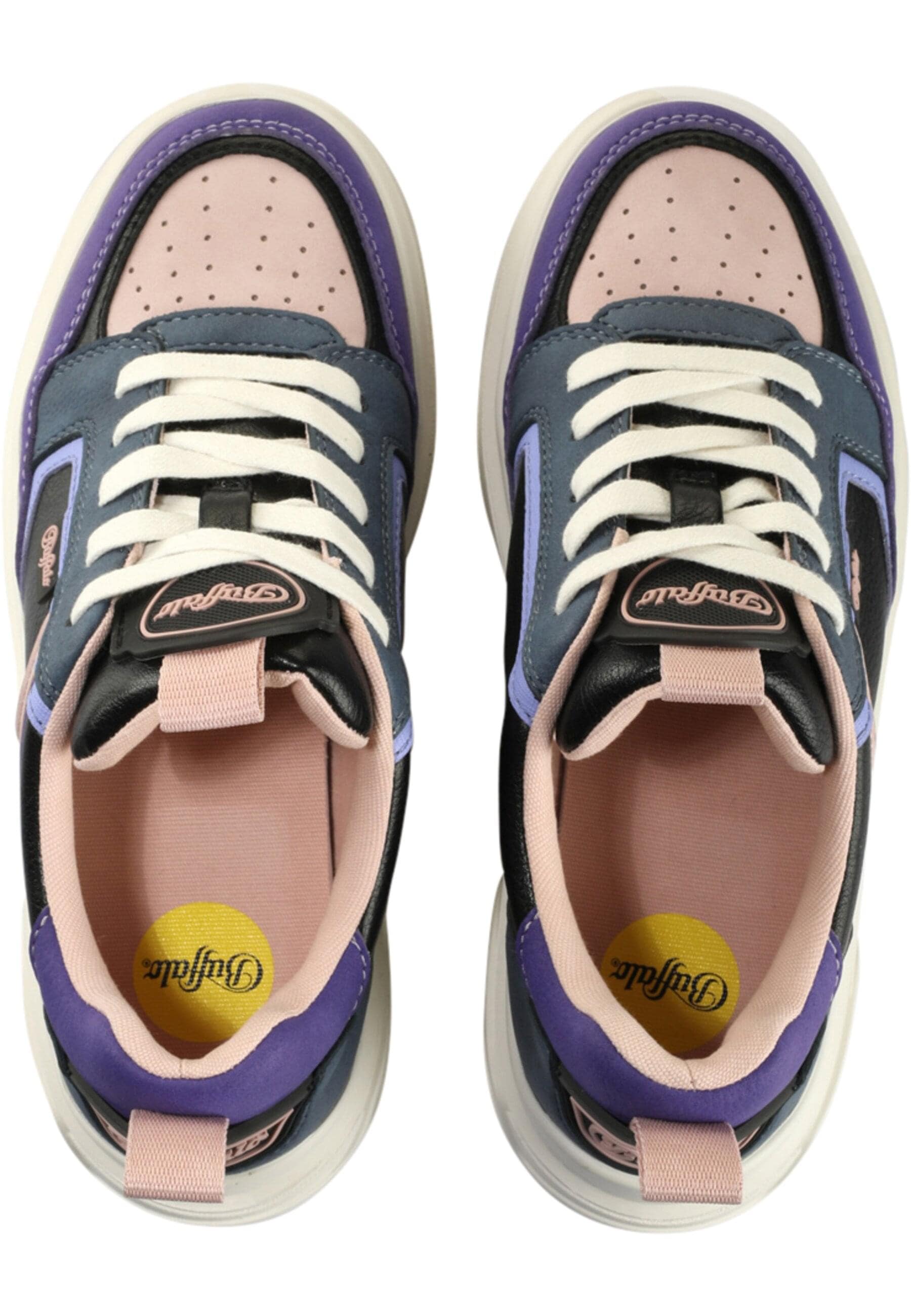 Trainingsschuh BUFFALO "Buffalo Buffalo Vectra Low - Vegan Nubuck/Nappa", Damen, Gr. 38, lila, cream, schwarz, Kunstfaser, unifarben, Schuhe