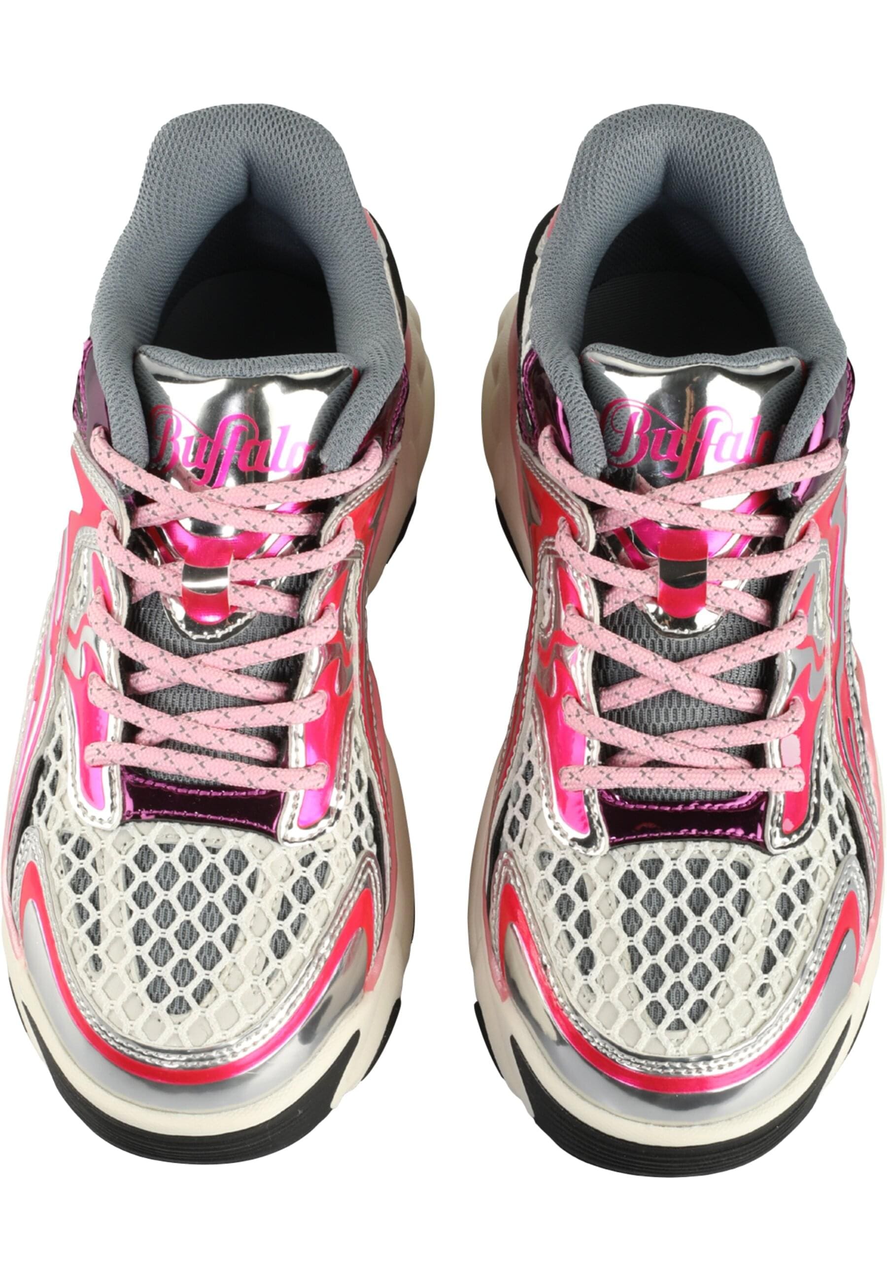 Trainingsschuh BUFFALO "Buffalo SCORE TEC", Damen, Gr. 37, weiß, pink, silber, Schuhe