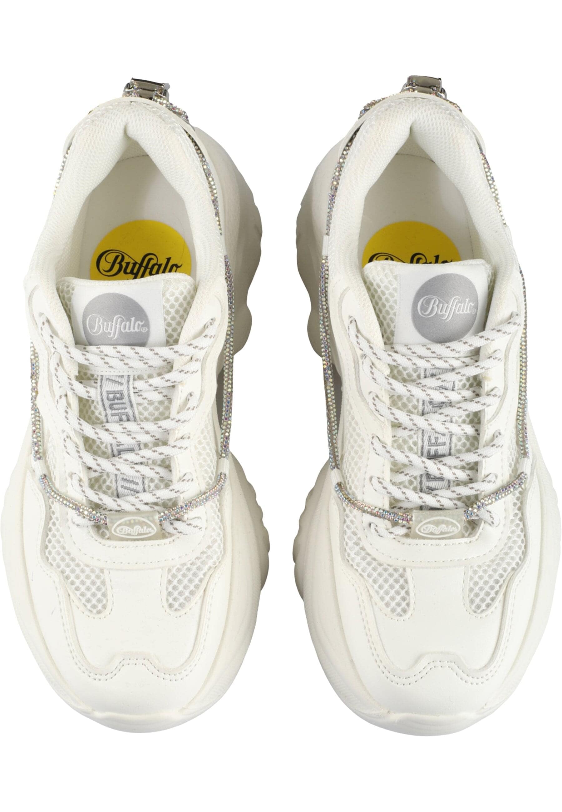 Trainingsschuh BUFFALO "Buffalo BLISS LUXE", Damen, Gr. 40, weiß, silber, Schuhe