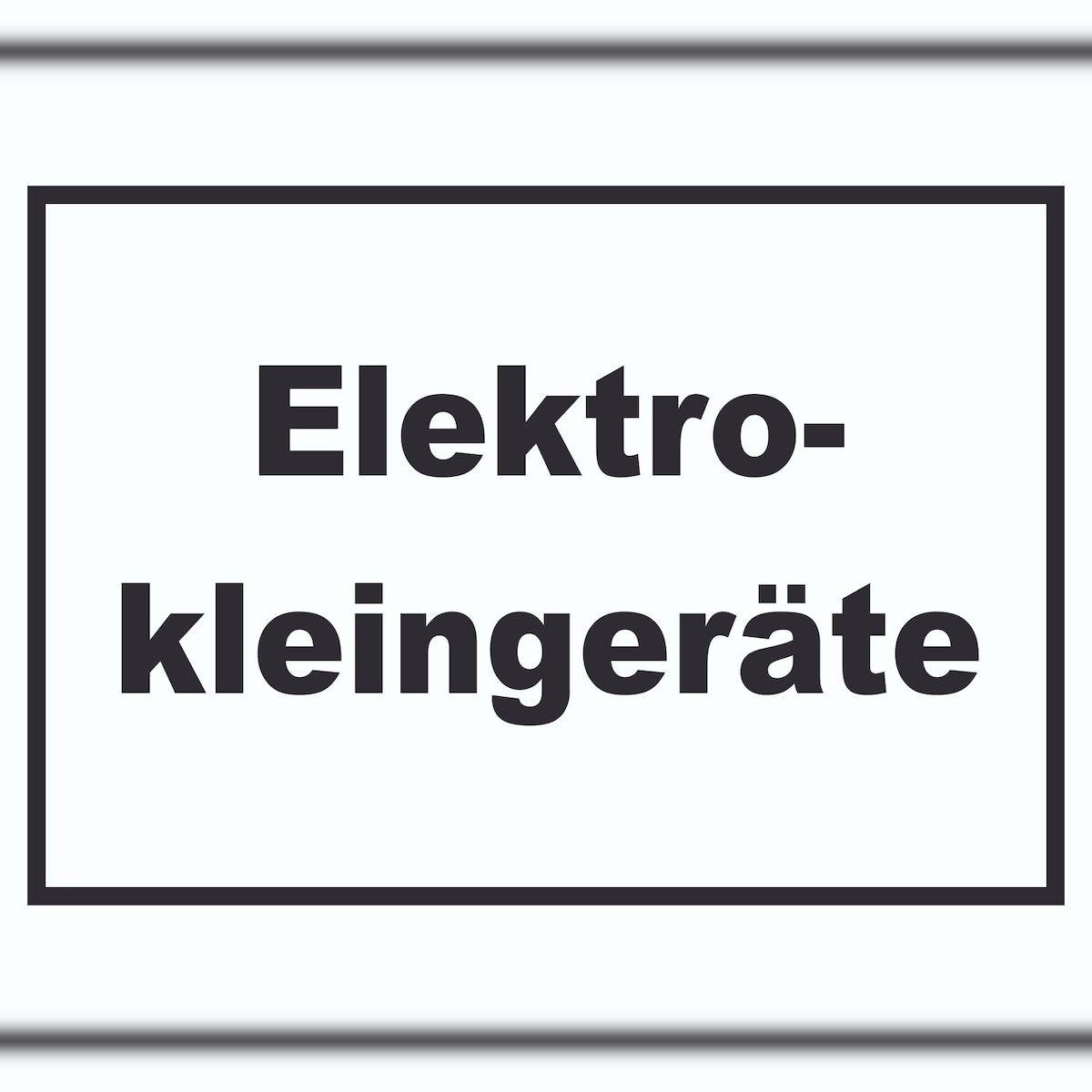 HB-Druck Elektrokleingeräte Mülltrennung Schild mit Text waagerecht A5 Rückseite selbstklebend Image