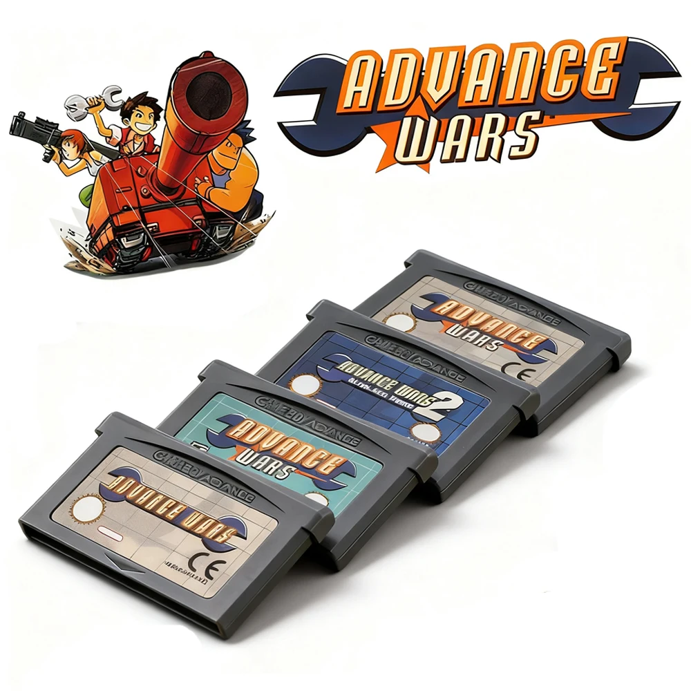 Carte de Console de jeu GBA, cartouche de jeu vidéo 32 bits, série Advance Wars Advance Wars 2, trou noir montant pour Version anglaise GBA