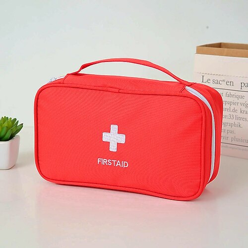 borsa portatile per kit di pronto soccorso per bambini e viaggi, piccolo organizer medico di emergenza, custodia per la sicurezza scolastica e la preparazione alle pandemie per casa, auto, uso esterno