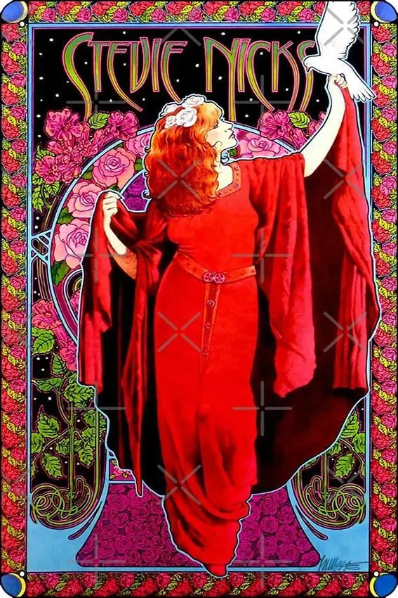 Stevie Nicks Classic Poster Funny Metal Tin Sign for Home Kitchen Bar Room Garage Decor ;
