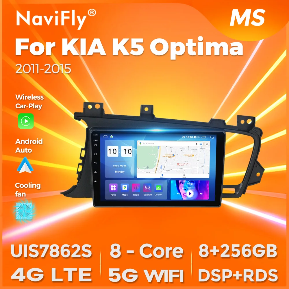 Navifly Android 15 9 Zoll Für Kia K5 Optima 2011-2015 Auto Radio Stereo Multimedia HD Touchscreen Video Player WIFI Carplay Auto Image