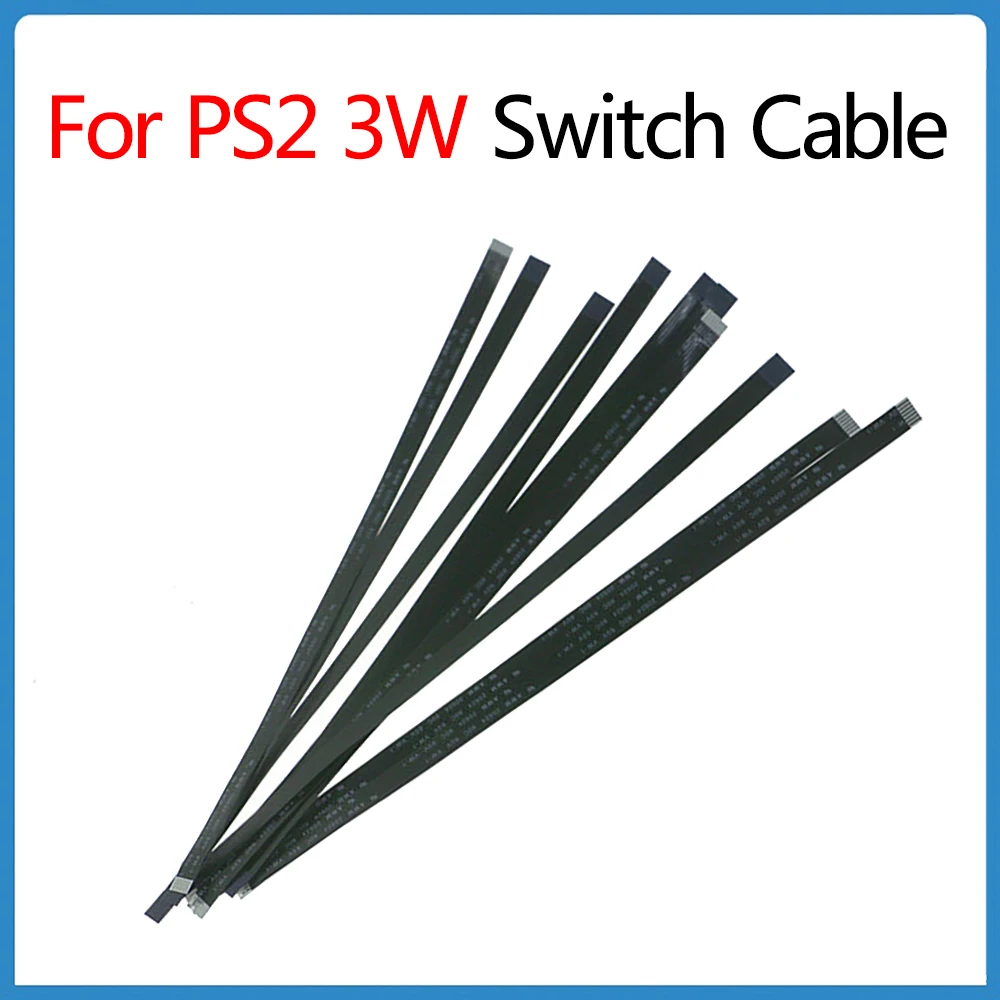 10Pcs For PS2 3W Switch Cable For Sony PlayStation 2 PS 2 30000/3000X Console Power Reset Switch On/Off Ribbon Flex Cable Repair