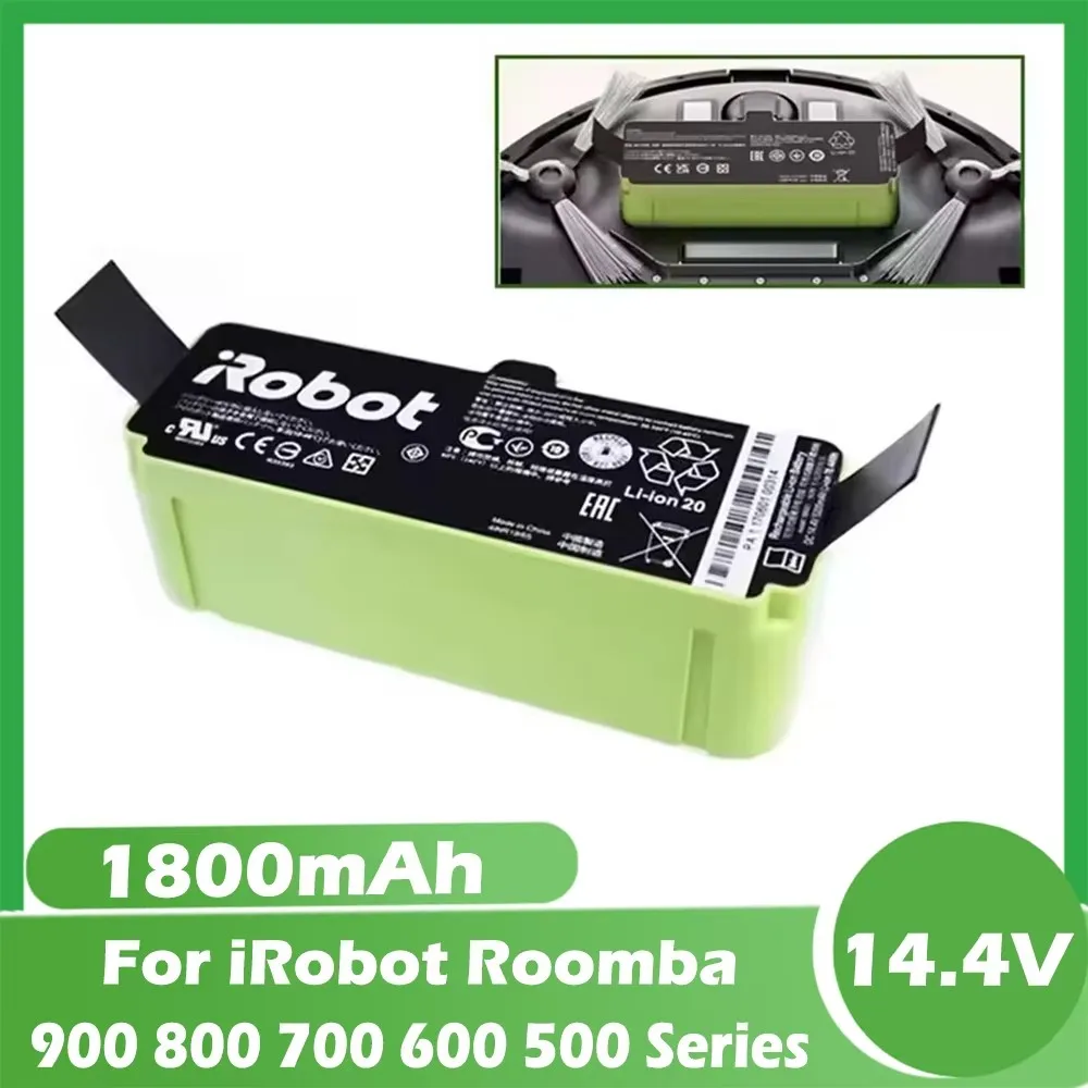 Neuer 1800 mAh Lithium-Ionen-Akku für iRobot Roomba Cleaner 900 800 700 600 Serie 960 980 981 965 895 890 860 695 692 690 680 675 Image