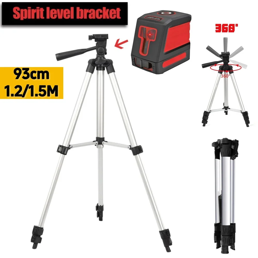 1,2 m/1,5 m Laser Level Stativ Einstellbare Höhe 5/8 Zoll Adapter Aluminium Stativ Laser Level Stand Basis für Selbst Nivellierung Image
