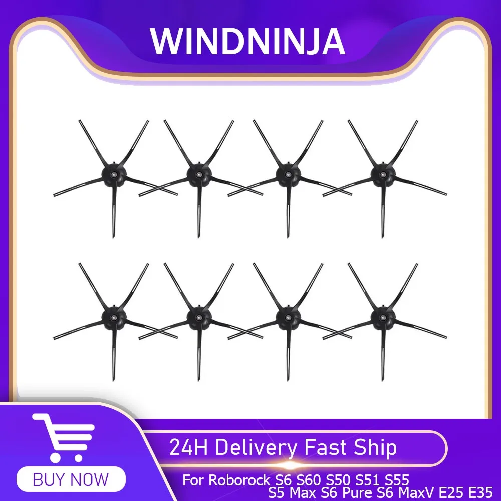 Für Xiaomi Roborock S6 S60 S50 S51 S55 S5 Max S6 Reine S6 MaxV E25 E35 Roboter Vakuum Teile Seite Pinsel Haushalt Reinigung Zubehör Image