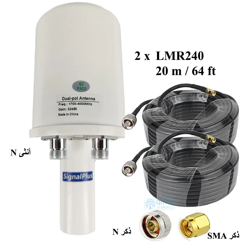 Neueste 5g Mimo-Antennen zufuhr 1700-4000MHz 4g 5g lte externe Außenantenne f Buchse ts9 Kabel adapter 2 x32dbi huawei zte Image