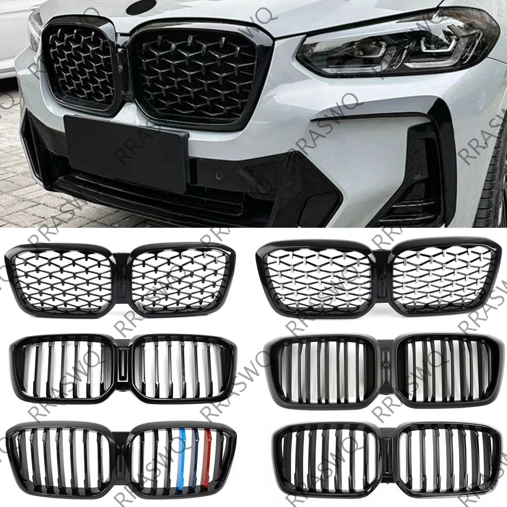 Auto Paraurti Anteriore Centro Rene Griglia Per BMW X3 X4 G01 G02 G08 2022-2023 2024