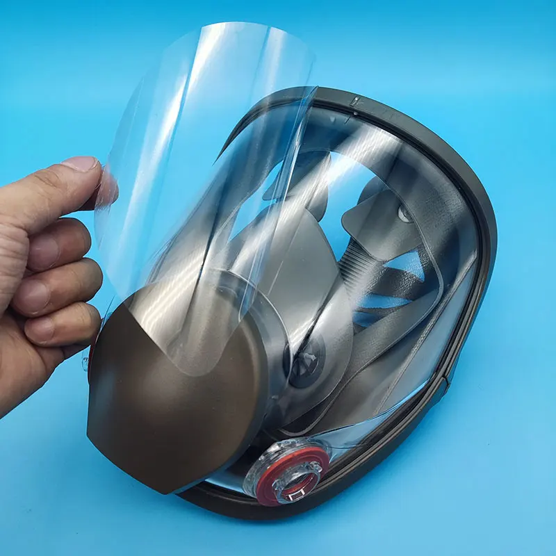 Anti-Kratz-Schutzlinsenfolie für 3 m 6800 Gasmaske Atemschutzmaske Vollgesichts-Fenster-Displayschutzfolie Malerei Sprühmaskenabdeckung Image