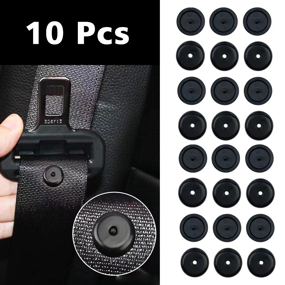 10 PCS Car Seatbelt Buckle Car Seat Belt Stop Button Clips Seatbelt Adjuster Fastener Retainer Seat Belt Stop Button Wholesale