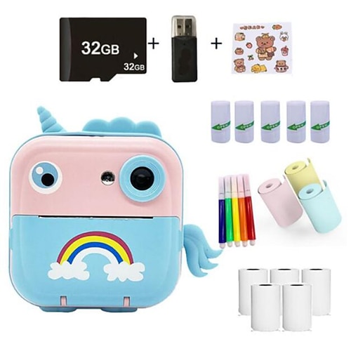 Nuovo prodotto 2025 Polaroid, macchina fotografica digitale per bambini, mini fotocamera HD per fotografia e stampa, mini videocamera, regalo di Natale, regalo di compleanno per bambini