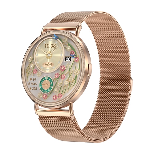 il nuovo schermo AMOLED da 1,32 pollici HD supporta le funzioni di chiamata e risposta wireless è dotato di un assistente vocale è dotato di un fitness tracker impermeabile è compatibile con Android e