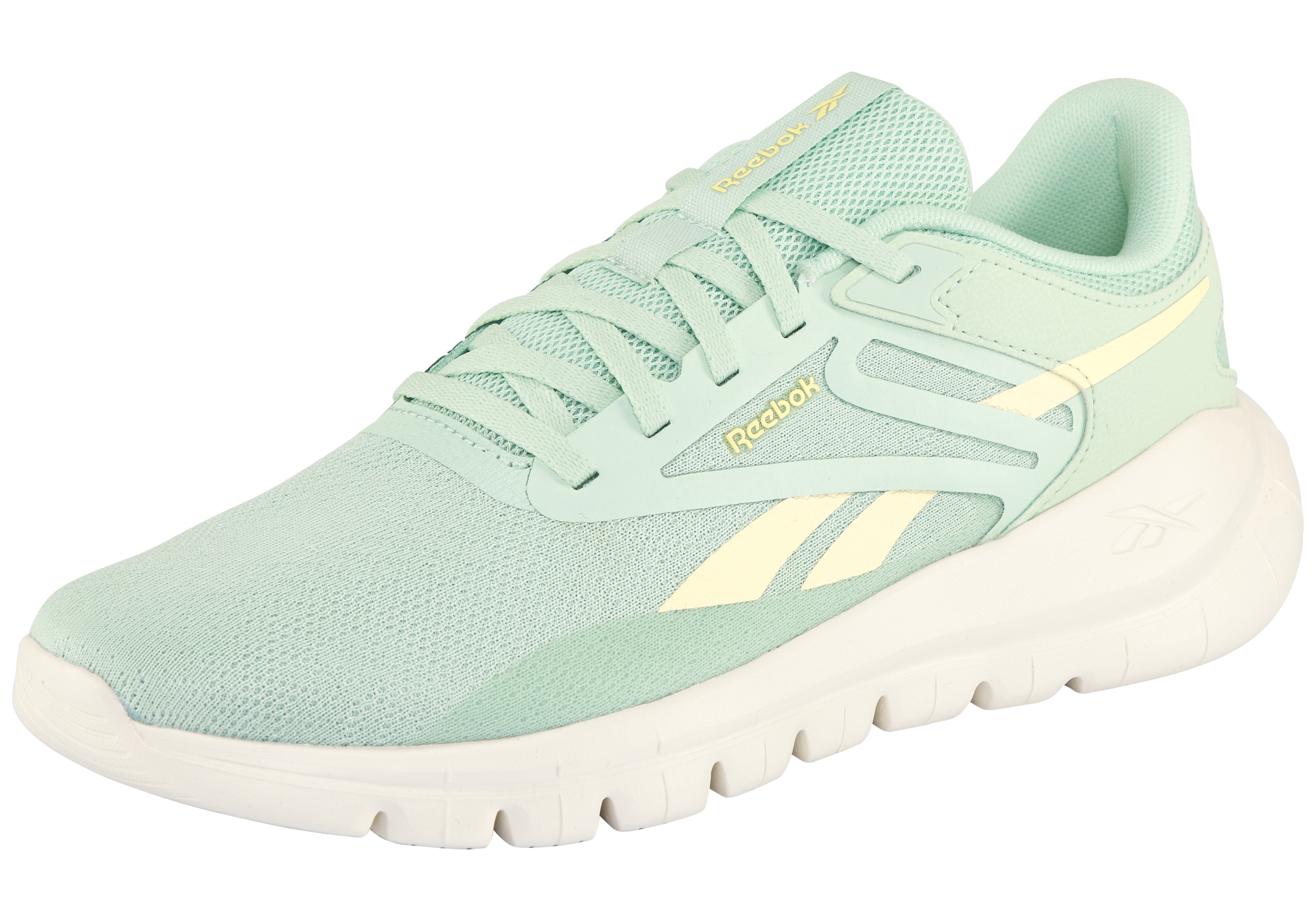 Trainingsschuh REEBOK "SPLIT FLEX", Damen, Gr. 40, glitch aqua, chalk, gelb haze, Synthetik, Textil, Schuhe