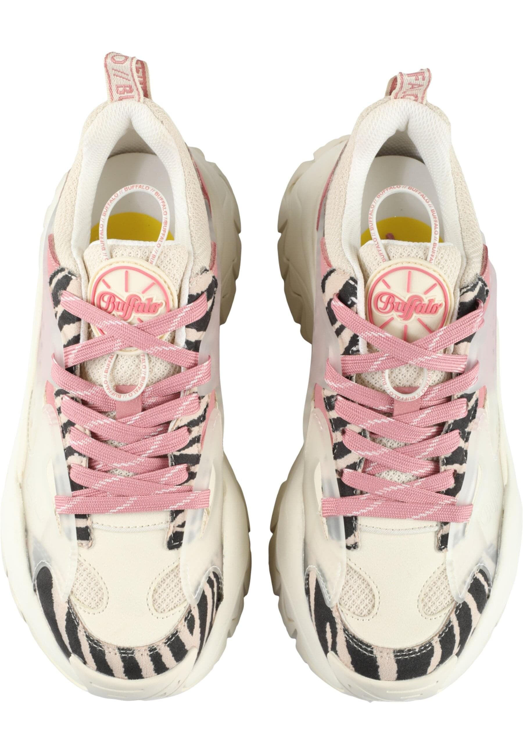 Trainingsschuh BUFFALO "Buffalo TRAIL ONE", Damen, Gr. 37, beige, rose leo, Schuhe