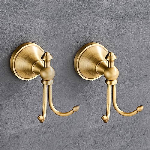 Handtuchhaken für Badezimmer, an der Wand montierter Handtuchhalter aus antikem Messing, robuster, einschraubbarer Kleiderhaken für Küche, Schlafzimmer, Hotel, Pool, Garderobe