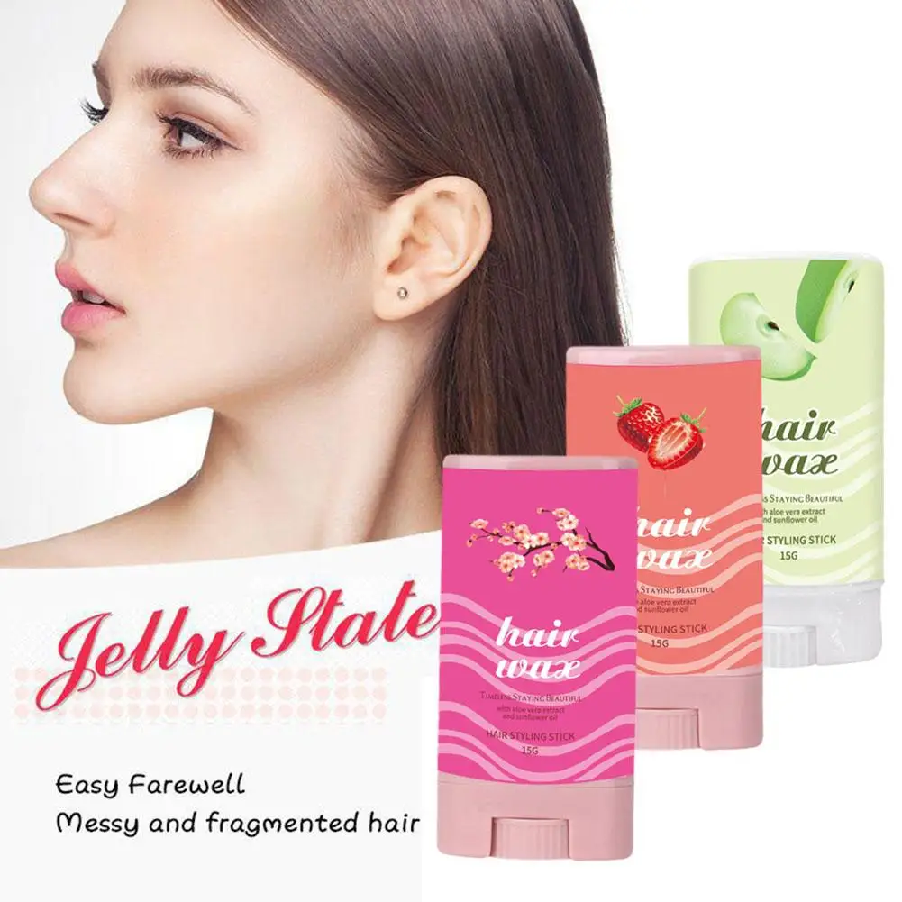 1pc Haar Stick Gel Einfache Haar Styling Wachs Halten Haarpflege mit Aloe Vera Extrakt Langlebig Frucht Geschmack haar Styling Creme Image