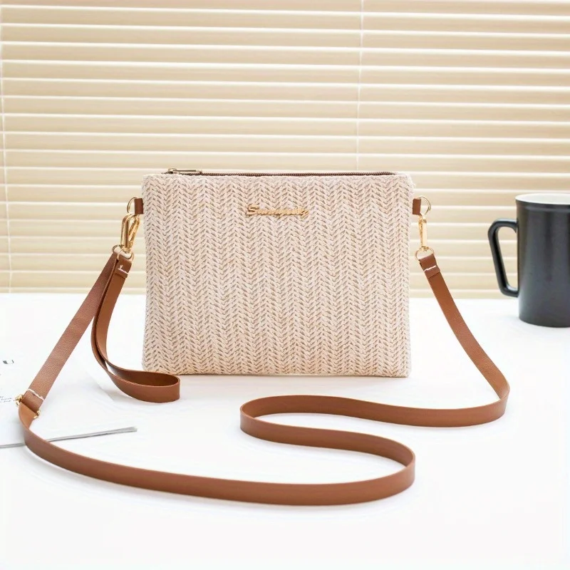 Petit sac carré à bandoulière Simple, léger et à la mode, sac messager polyvalent de mode pastorale pour le shopping quotidien,