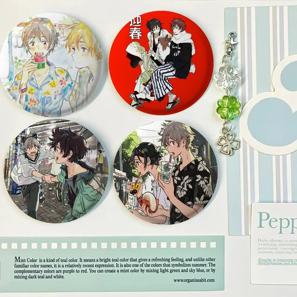 The Stranger By The Shore Original Malerei NIEDLICHE Abzeichen Anime Runde Laser Abzeichen Cartoon Brosche Kleidung Rucksack Zubehör Image