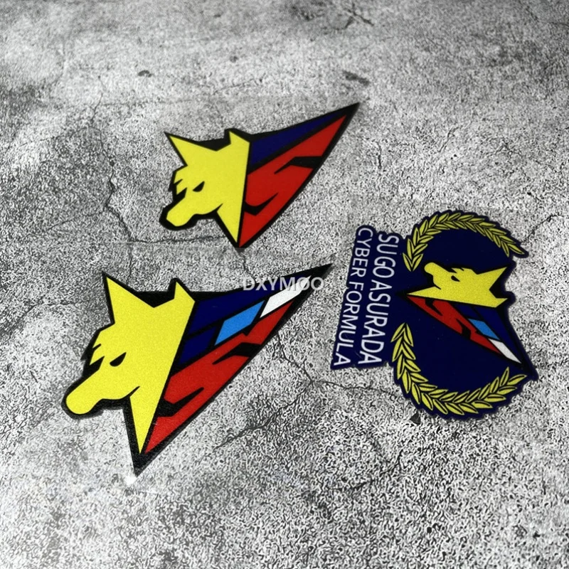 Fantastisches Sugo Asurada-Logo-Aufkleberpaket, wunderbar für Wasserflaschen, die die Liebe für die Cyber-Formel ausdrücken Image