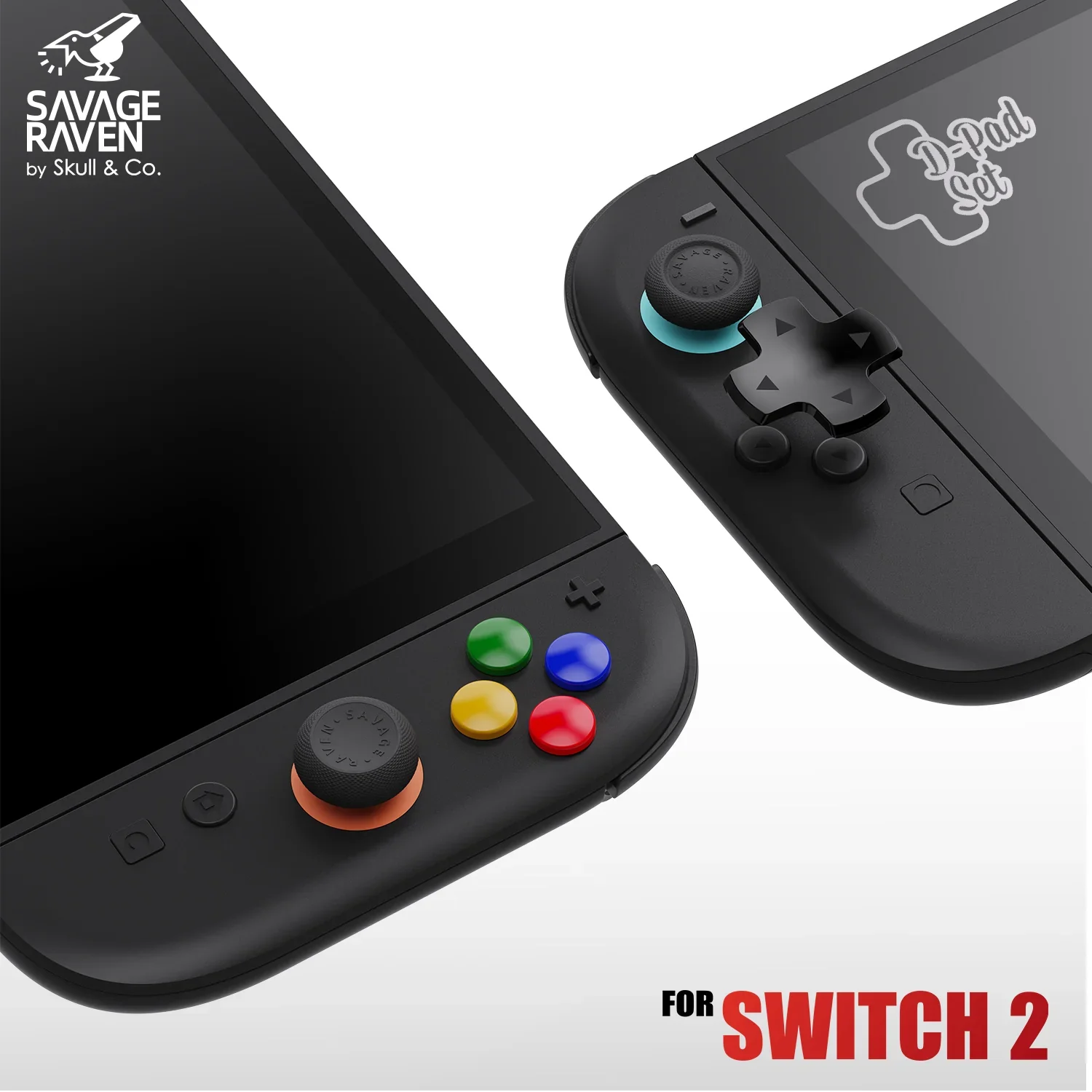 Savage Raven von Skull & Co. D-Pad-Tastenkappen-Set DPAD für Nintendo Switch 2 Image