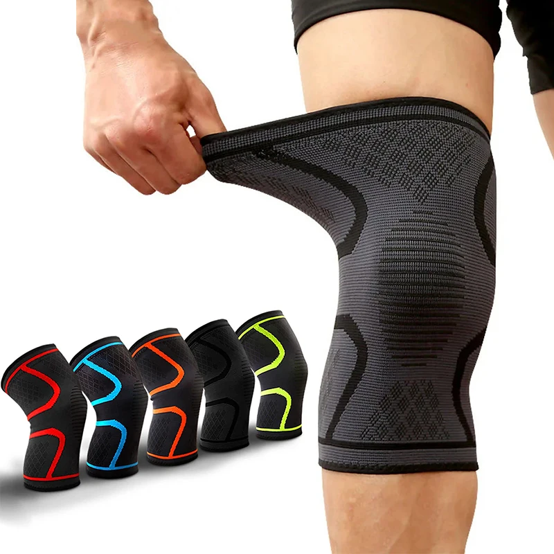 1PC Elastische Nylon Sport Knie Unterstützung Hosenträger für Laufen Radfahren Gewichtheben Basketball Volleyball Atmungsaktive Knie Unterstützung Image