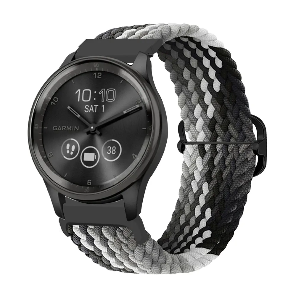 Gummibänder für Garmin Vivomove Sport/Luxe/Style/HR/Trend-Band, gewebtes Nylonarmband mit Schiebeschnalle Image