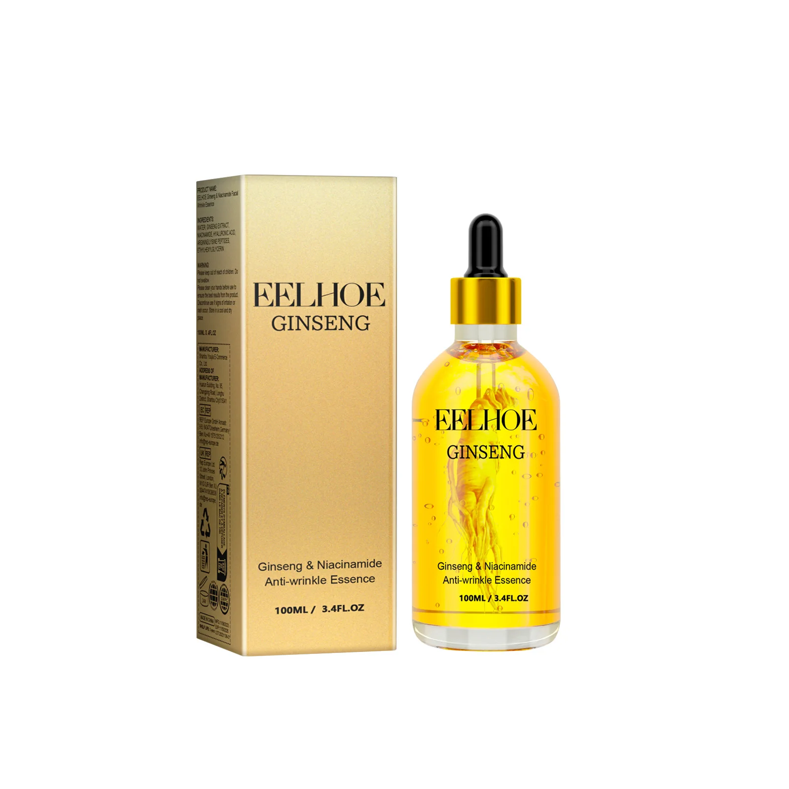 Ginseng Essence Liquid Facial Skin Nourishing Eye Corner Fine Elasticity Youthful Skin Serum Image