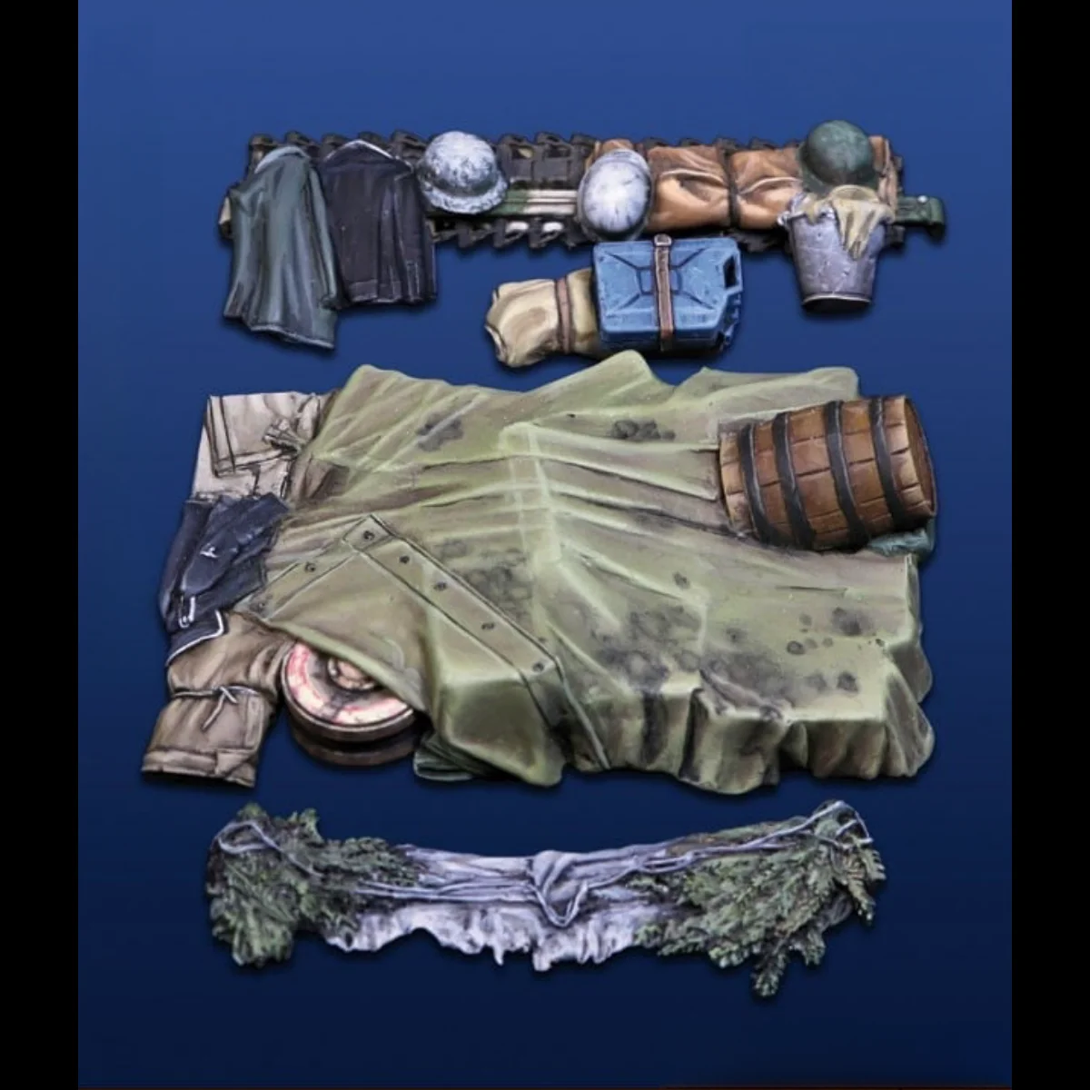 1/35 Unbemalter Harzmodellbausatz, Militärthema, Panzausrüstungszubehör unmontiert und unbemalt GK Image