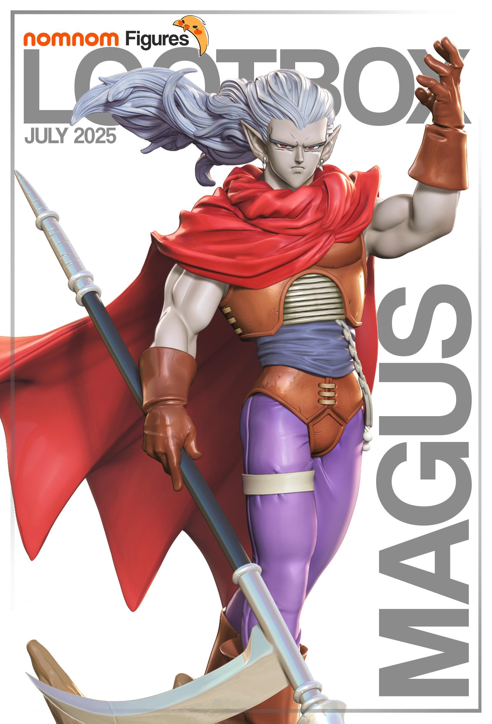 Magus- Chrono Trigger / 14K / scala 1:10 / figura stampata in 3D / non assemblata / disponibile verniciata o non verniciata.