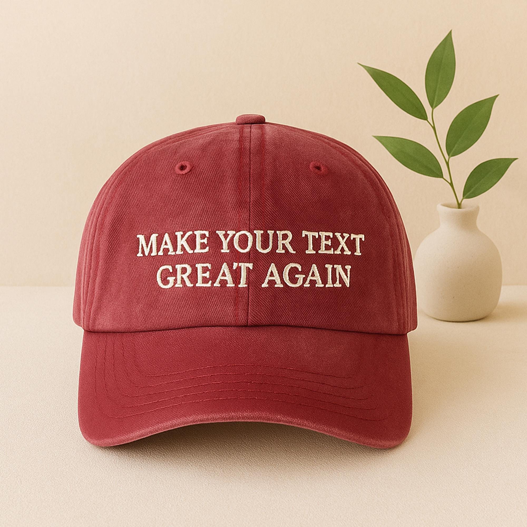 "Cappello MAGA personalizzato, cappello ricamato \"Make America Great Again\", berretto vintage in cotone lavato Trump, cappello da donna Trump, regali p"