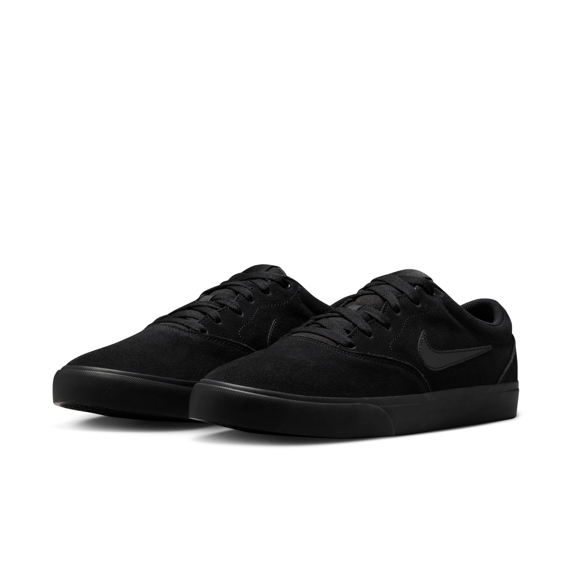 Sneaker NIKE SPORTSWEAR "NIKE CHARGE SUEDE", Herren, Gr. 43, schwarz, schwarz, schwarz, Leder, Schuhe Sneaker