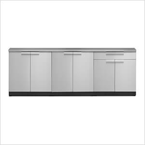 NewAge Outdoor Kitchens Stainless Steel 4-Piece Outdoor Kitchen Set with Countertops and Covers