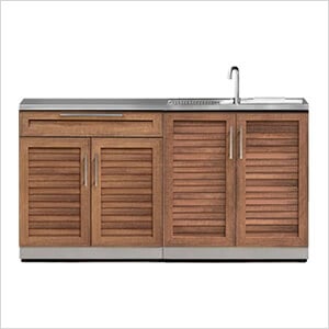 NewAge Outdoor Kitchens Grove 3-Piece Outdoor Kitchen Set with Countertops