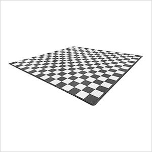 Swisstrax Diamondtrax Home Two Car Garage Floor Tile Mat (Jet Black / Arctic White)