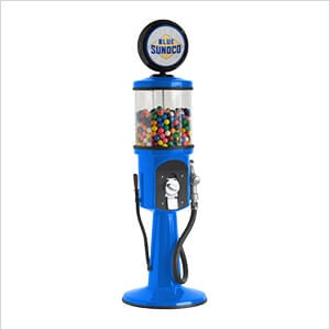 Roadside Relics Blue Sunoco Retro Gas Pump Replica Mini Gravity Feed Gumball Machine