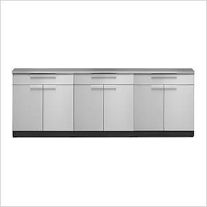 NewAge Outdoor Kitchens Stainless Steel 4-Piece Outdoor Kitchen Set with Countertops and Covers