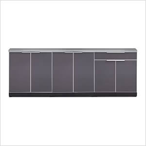 NewAge Outdoor Kitchens Aluminum Slate 4-Piece Outdoor Kitchen Set with Countertops