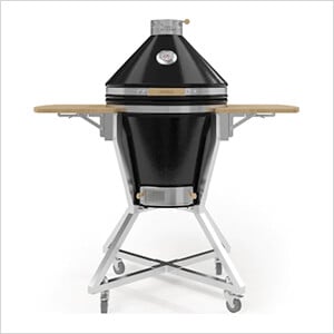 NewAge Outdoor Kitchens 22-Inch Kamado Charcoal Grill with Cart (Midnight Black)