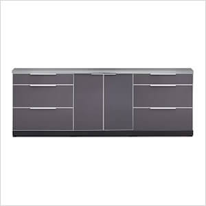 NewAge Outdoor Kitchens Aluminum Slate 4-Piece Outdoor Kitchen Set with Countertops