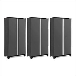 NewAge Garage Cabinets 3 x BOLD Series 42-Inch Grey Locker