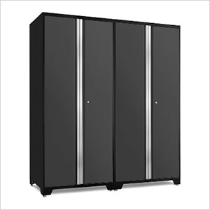 NewAge Garage Cabinets PRO Series Grey 36 in. Secure Gun Cabinet with Accessories (2-Pack)