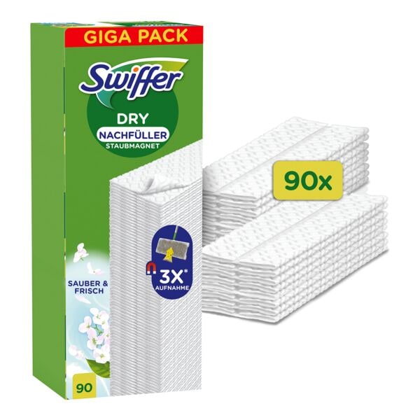 Swiffer Trockene Bodentücher »Clean & fresh« Nachfüllpack - 90 Stück Image