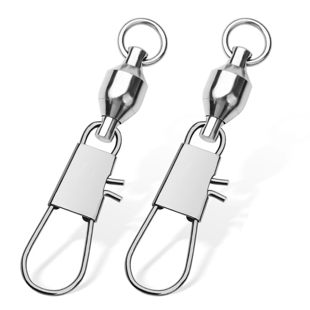 20Pcs Angeln Wirbel Kugellager Verriegelung Snap Pin Edelstahl Angeln Zubehör Angeln Lockt Pin Stecker Fisch Werkzeuge Image