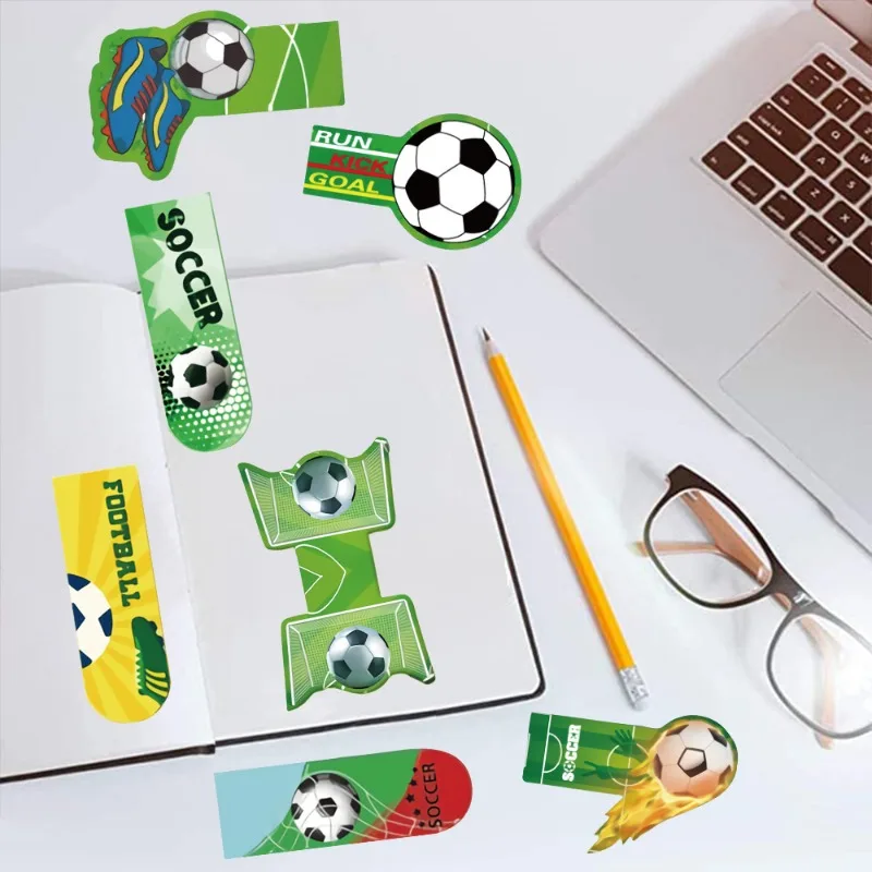 30PCS Cartoon Fußball Lesezeichen Mode Leseseiten Buch Tags Student Kreative Geschenke Dekoration Seite Tags Karten Image