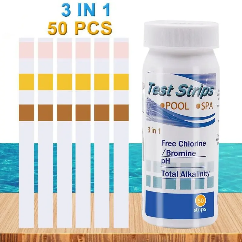 Chlor PH-Teststreifen SPA Schwimmbad Aquarium Aquarium Wassertester Papier Restchlor PH-Wert Alkalität Härte Image